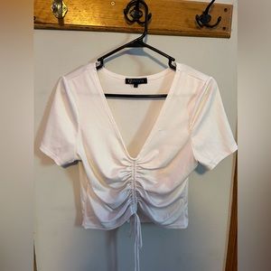 Women’s white tie T-shirt